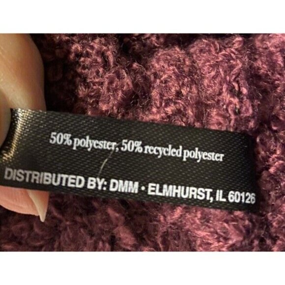 Britts Knits Beanie Hat & Scarf Cowl Infinity Burgundy Wine Soft Warm Winter - Picture 8 of 14